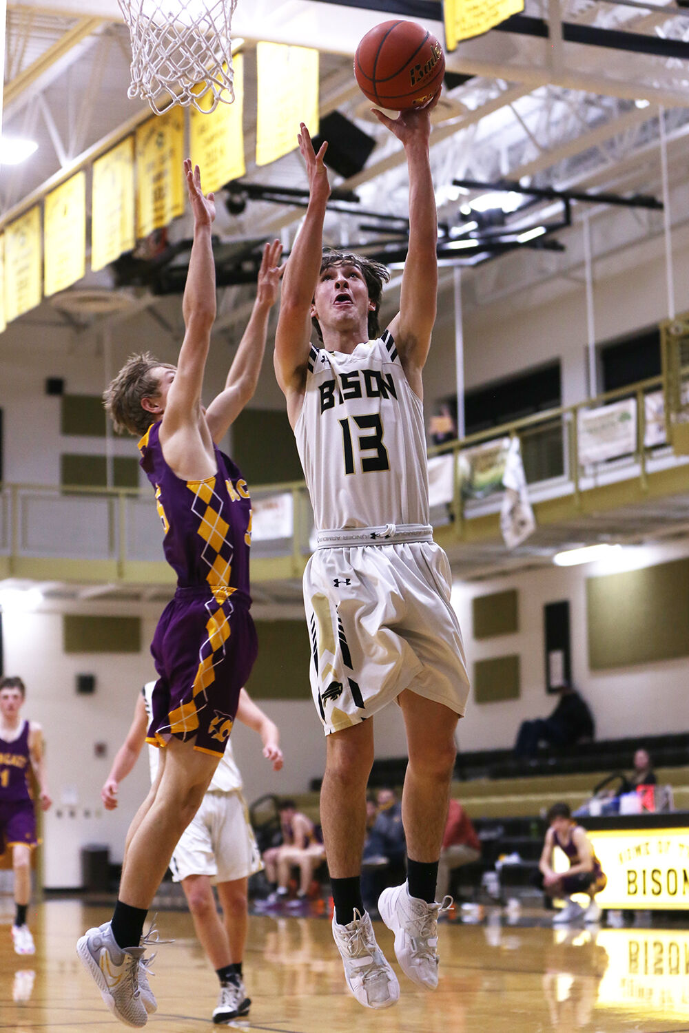 Nathan Killian jumps for a layup